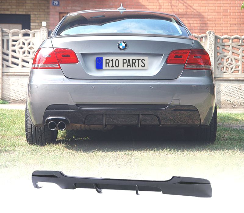 DIFUSOR BMW E92 E93 COUPÉ CABRIO LOOK M PERFORMANCE PRETO BRILHANTE OO---