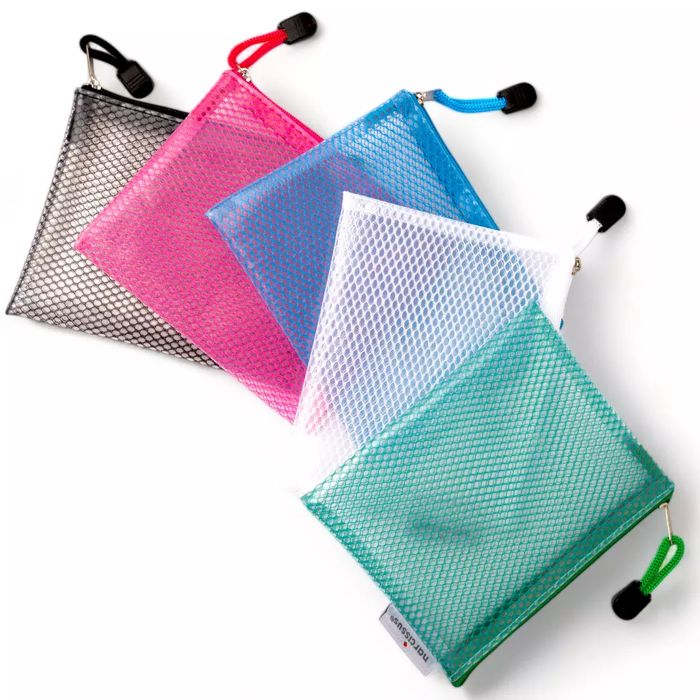 Torebka na zamek A6 Mesh Eva paczka 5 szt.. Narcissus. Nowy Produkt