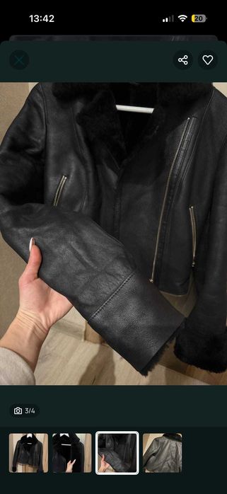 дубленка натуральная черная