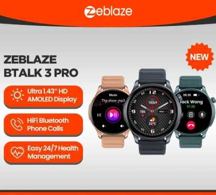 Smartwatch Zeblaze btalk 3 PRO novo