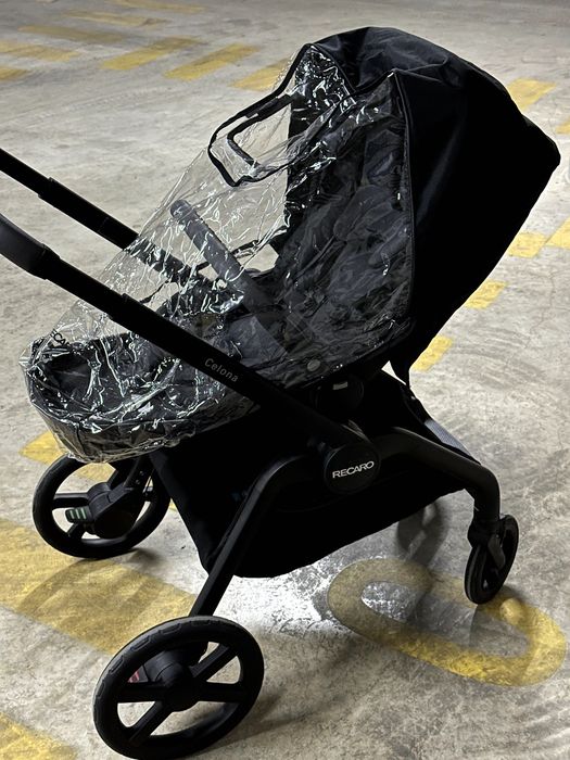Recaro: Carrinho Passeio + Ovo + Alcofa + Capa para a chuva