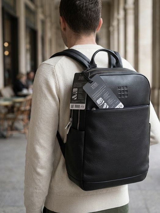 #Plecak skórzany Moleskine skórzany Pro Backpack Czarny Skóra Laptop 15 NOWY