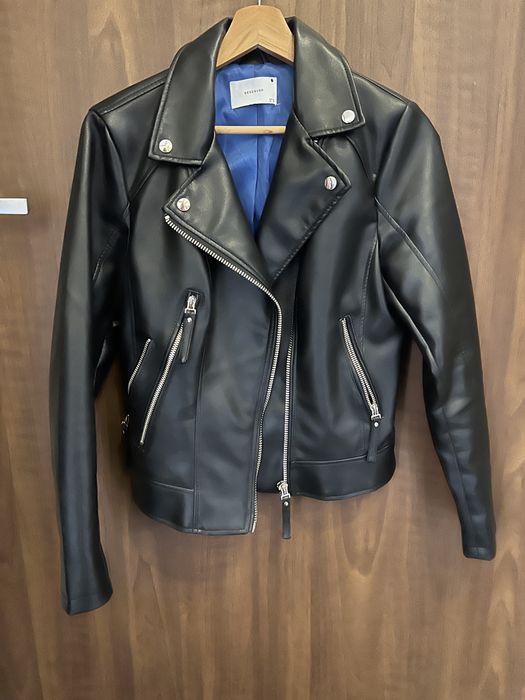 Kurtka ramoneska, imitacja skóry. RESERVED