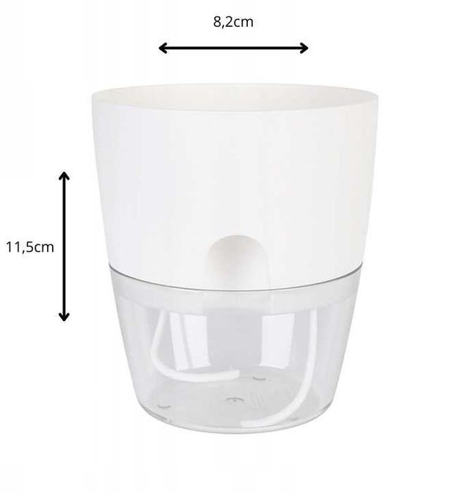 Zestaw 10 donic doniczek z regulowanym nawadnianiem biała automatyczna