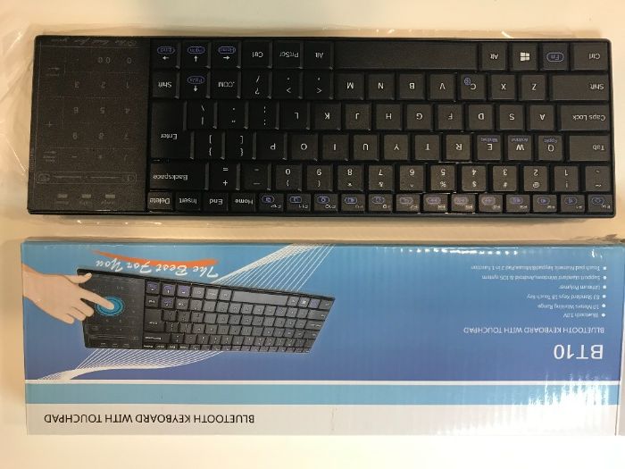 BT10 Teclado Sem Fio Bluetooth com Teclado/Rato Numérico - Preto