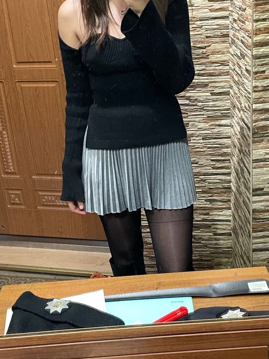 спідниця сіра міні з біркою