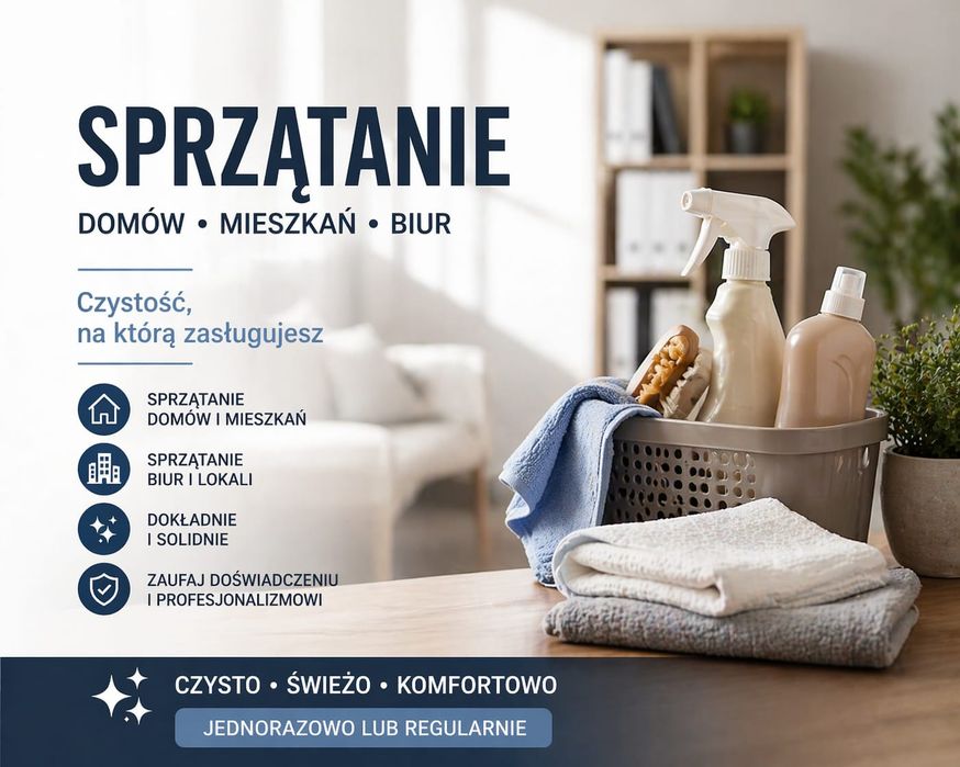 Sprzątanie mieszkań i biur