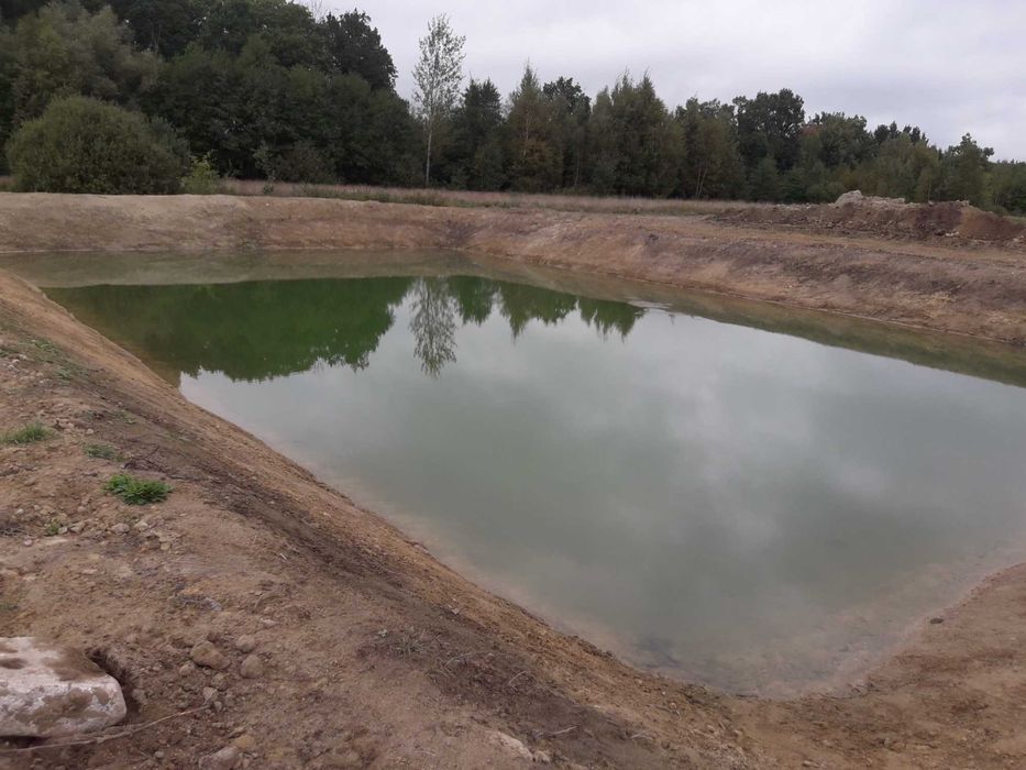 Kopanie, odmulanie stawów koparka linowa (wędką)