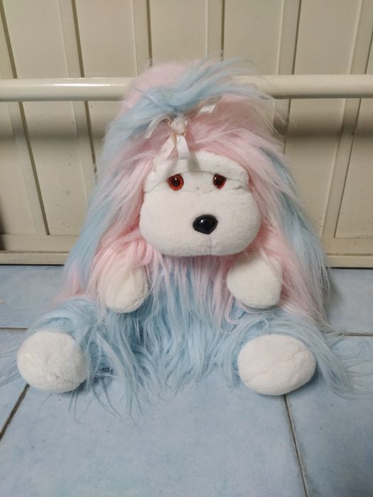 Peluche grande Cãozinho fofo Azul e Rosa