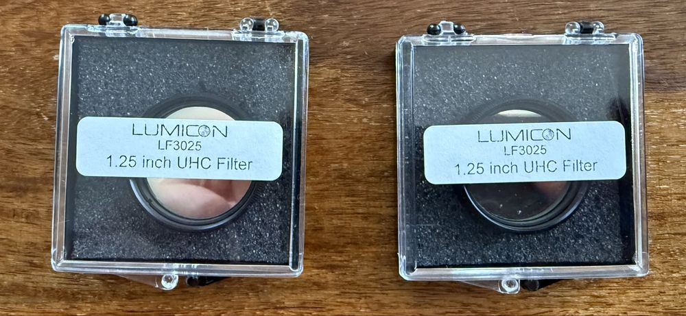 Filtry astronomiczne LUMICON UHC 1.25”  - 2 sztuki w idealnym stanie