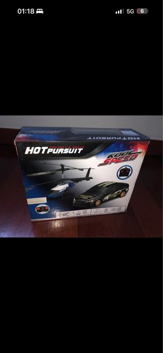 Carro e helicoptero telecomandados