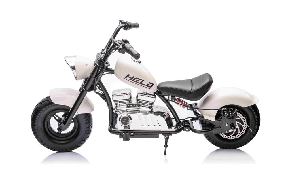 350W 36v POM KOŁA Motor na akumulator Motorek Chopper Warrior Biały