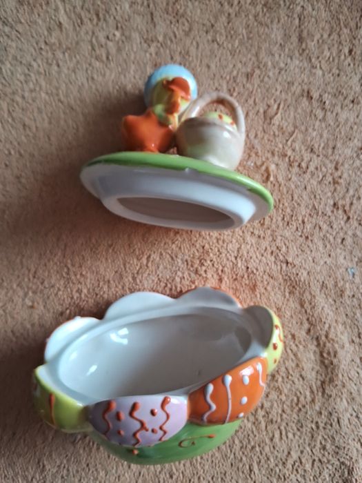 Пасхальний декор, керамічна менажниця для яєць, подарунок пасхальний