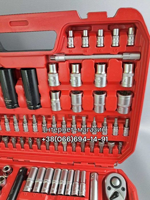 Набір інструментів 111од INTERTOOL набір ключів для дому автонабір з головками