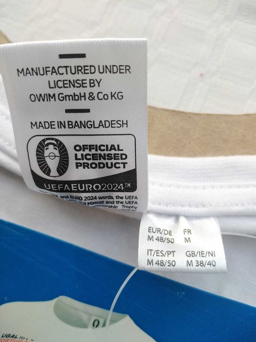 T-Shirt Branca Homem UEFA Euro 2024