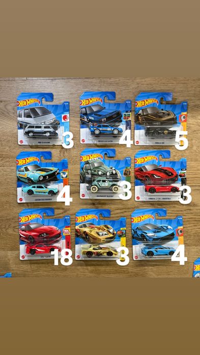 Os modelos de Hotwheels