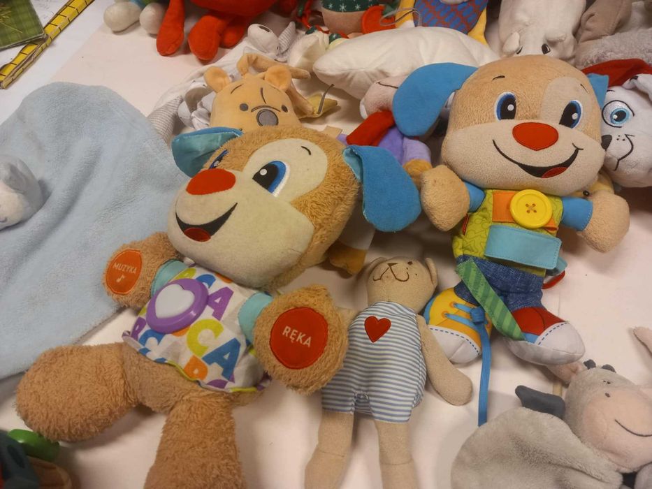 misie fisher price, miś szumiś, pluszaki i zabawki
