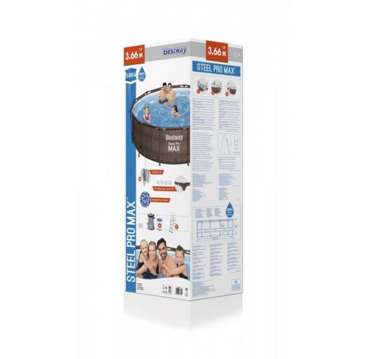 Каркасный бассейн Bestway 56709, с фильтрующим насосом та драбиною