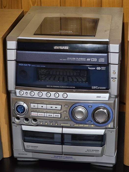 Wieża AIWA NSX-SZ73 Z Kolumnami Tuner Radio CD Kaseciak