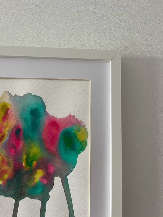 Pintura abstrata em acrílico