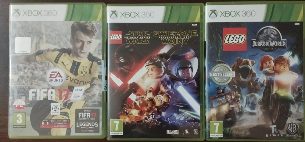 LEGO Jurassic World / LEGO przebudzenie mocy /FIFA 17 xbox360