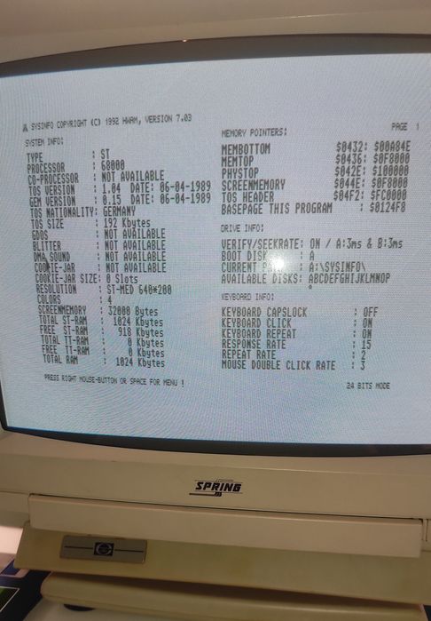 Atari 1040 STF Red LED