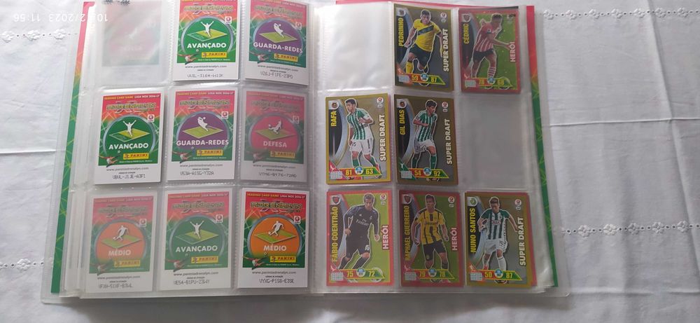 Caderneta Panini INCOMPLETA cartas Adrenalyn XL Liga Nos 2016-17