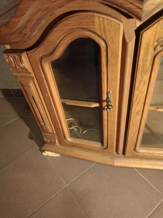 Promocja!Antyczna,debowa piękna ,wisząca witryna.