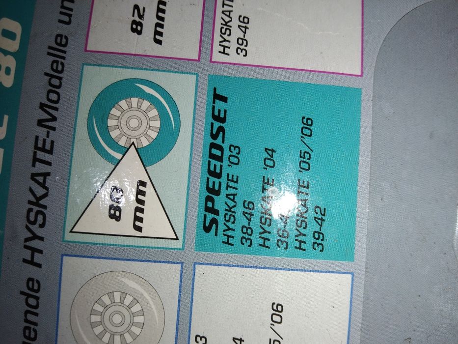 Kółka do rolek kauczukowe 80 mm 4 szt