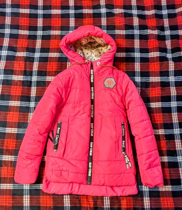 Пуховик на девочку 10-11 лет куртка плащ