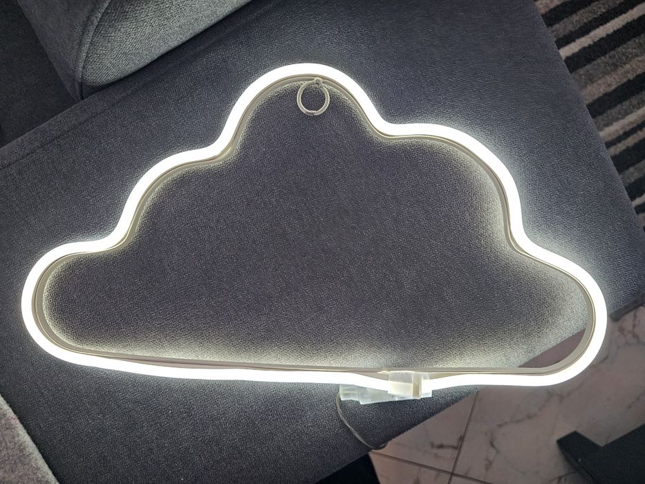 Neon led 40 cm luz de presença 3D nuvem