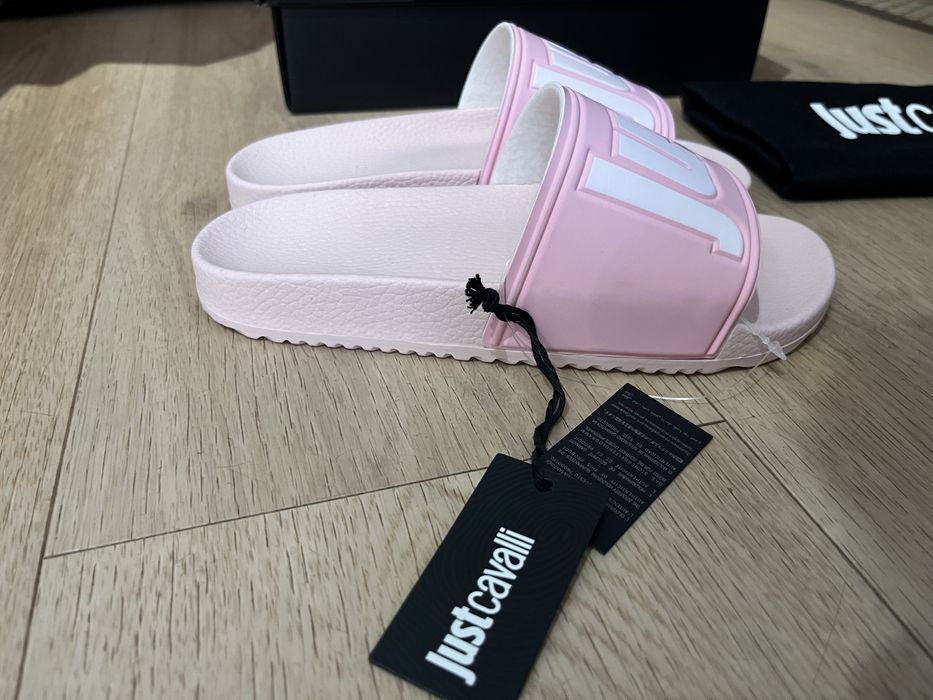 Just Cavalli markowe damskie klapki Italy Nowe rozmiar 35/36