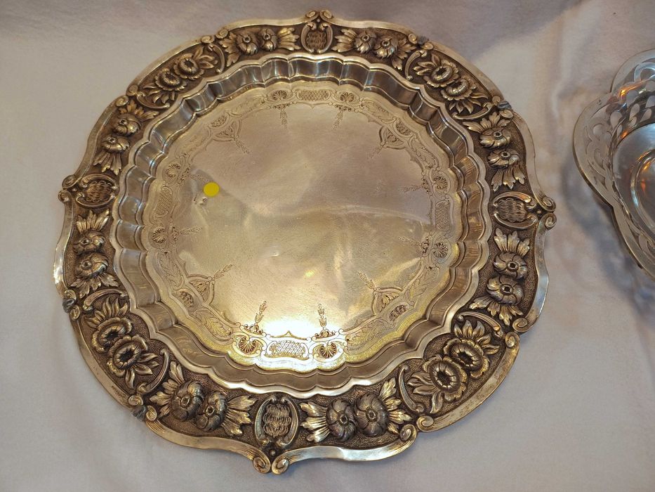 Salva Cesta Bandeja Prata