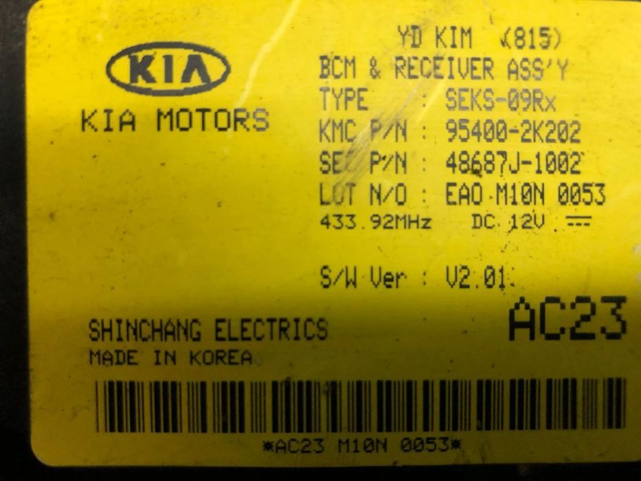 KIA SOUL MODULO UNIDADE CONTROLO - MD067