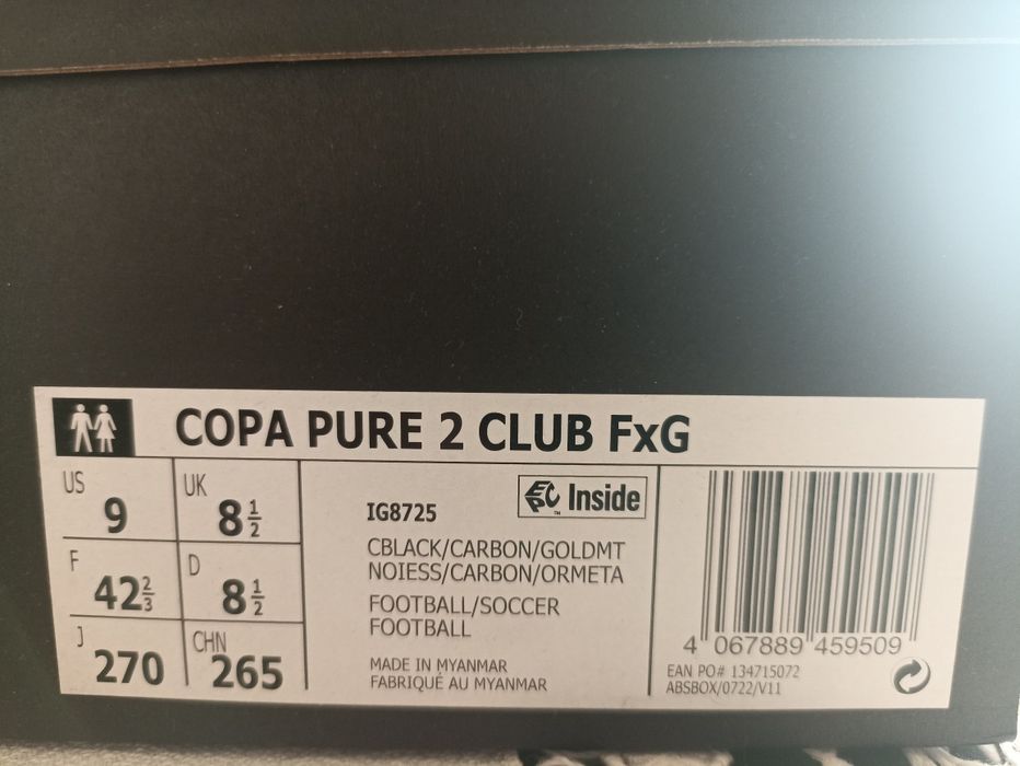 Chuteiras Adidas Copa Pure 2 Club FxG - Tam. 42 2/3  usadas