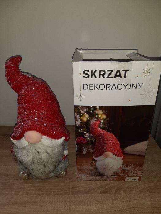 Skrzat dekoracyjny krasnal ceramiczny 45cm nowy