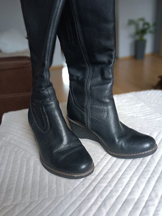 Kozaki ze skóry naturalnej