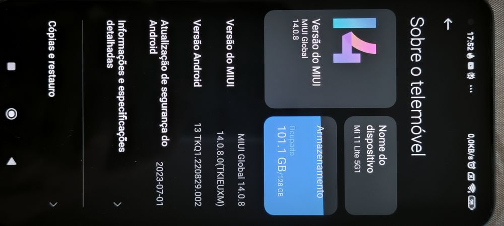 Xiaomi 11 Lite 5G Bateria nova!
