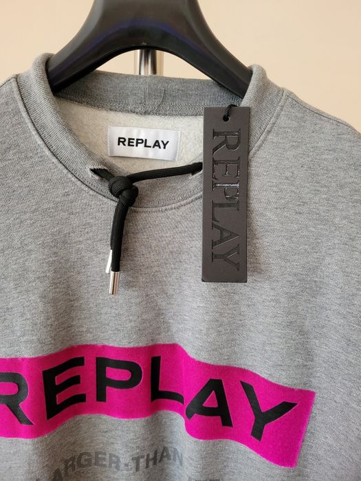 L 40 Replay oryginalna nowa z metką damska bluza  szara bawełniana