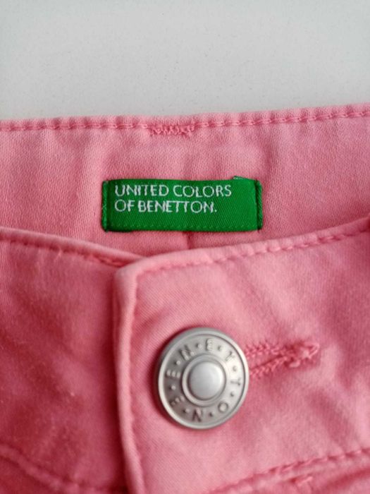 calções: 7 / 8 anos, rosa, Benetton, suaves e confortáveis, só 2€!