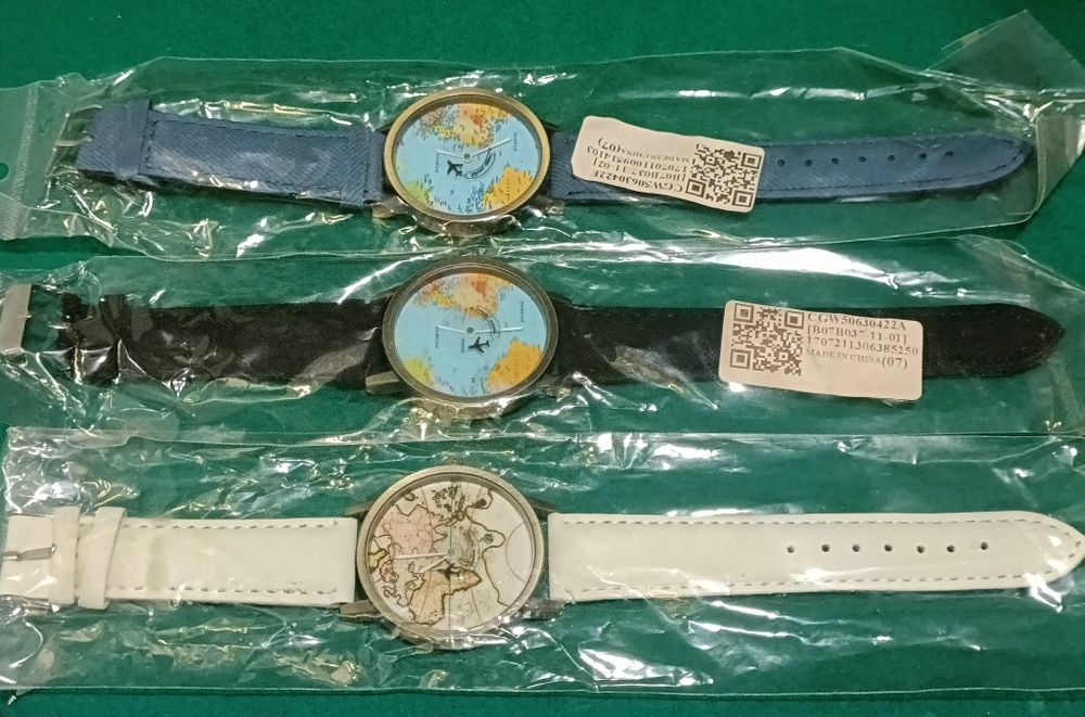 Relógio Unissex - Relógio Mapa Mundi com Avião