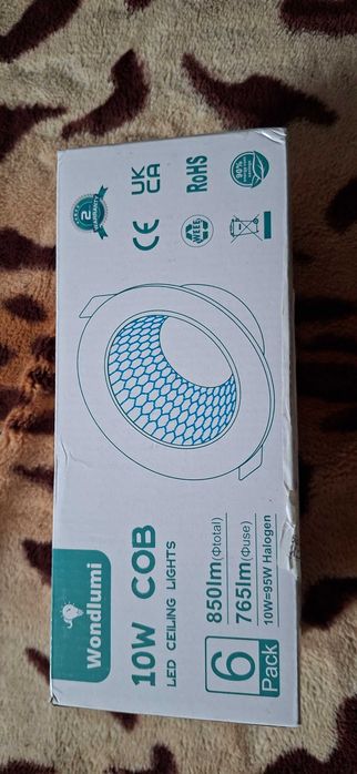 Zestaw 6 Lamp LED COB Wondumi 10W Sufitowe Wpuszczane – Nowe