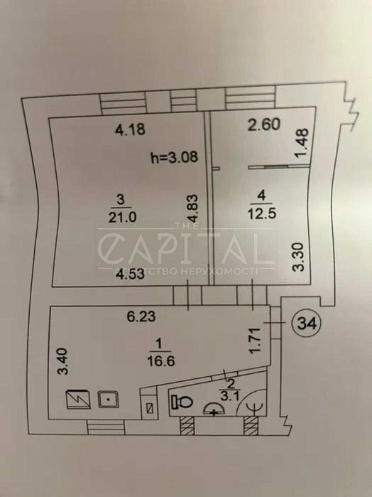 Продаж Квартири 53м2, по вул. Хорива, Поділ, Київ