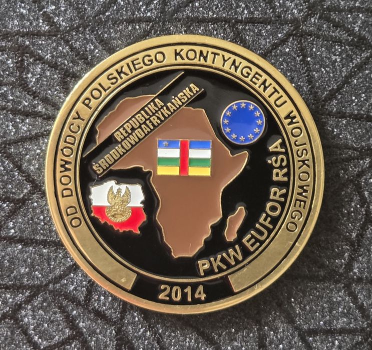 Coin wojskowy z misji Republika Środkowoafrykańska (EUFOR RŚA)
