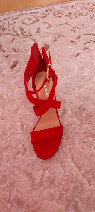 Sandałki damski czerwone