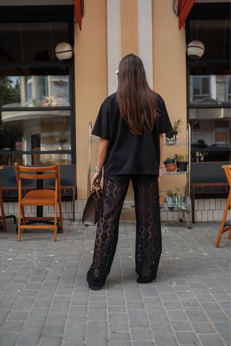 Мереживні штани з шортами