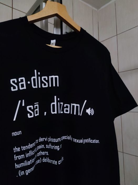 bluzka koszulka XL Canvas bawełniana sadism meme goth emo rock koncert