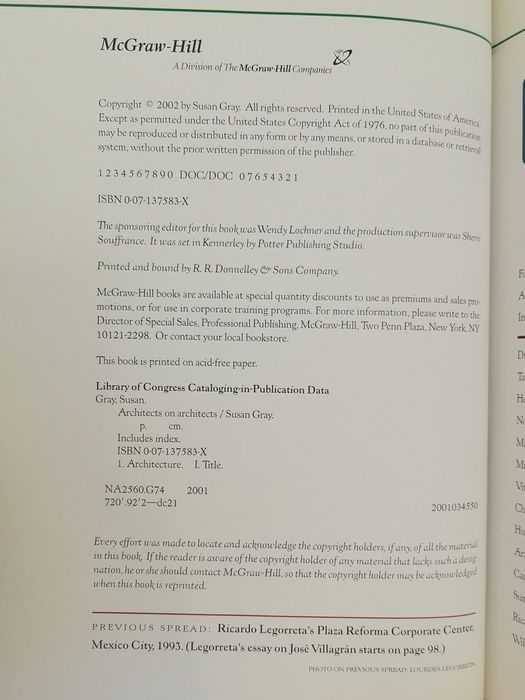 Architects on architects Susan Gray