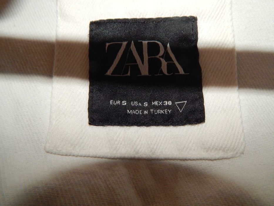 Куртка джинсовая ZARA джинсовка белая оригинал размер S - M Cropp