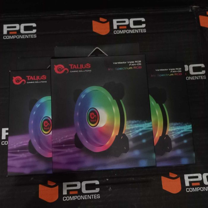Pack de 3 Ventoinhas Talius Iris Spectrum RGB 120mm